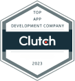 showing clutch award we won for a top app development company in 2023